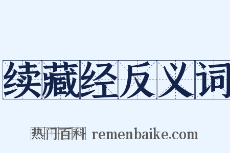 续藏经反义词是什么意思的图片